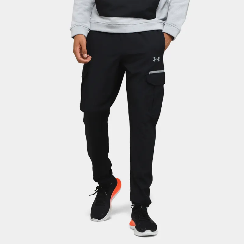 Under Armour Woven Cargo Joggers Black / Steel sold by JD Sports