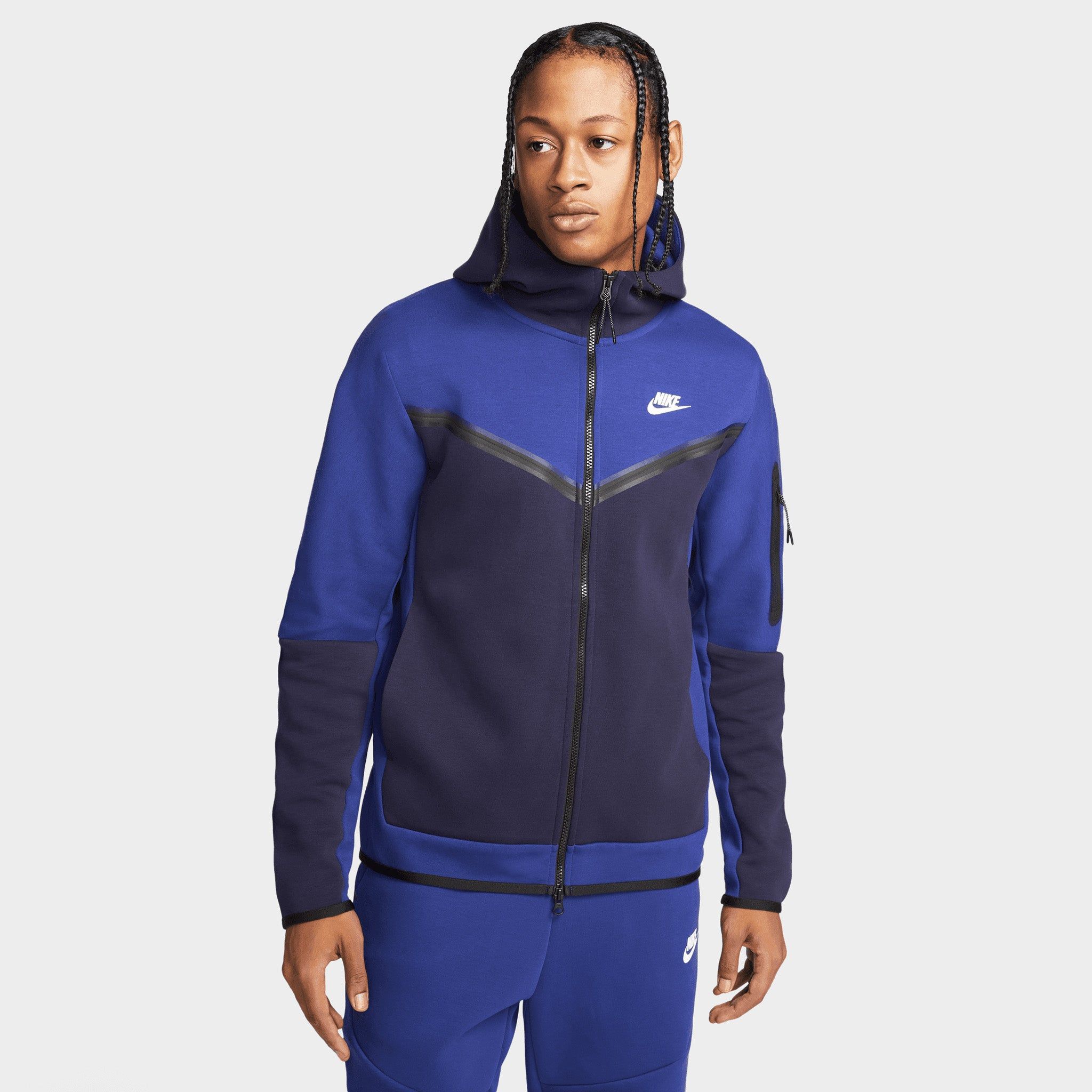 Nike Sportswear Tech Fleece Taped Full Zip Hoodie Deep Royal