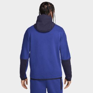 Nike Sportswear Tech Fleece Taped Full Zip Hoodie Deep Royal Blue / Blackened Blue - White sold by JD Sports