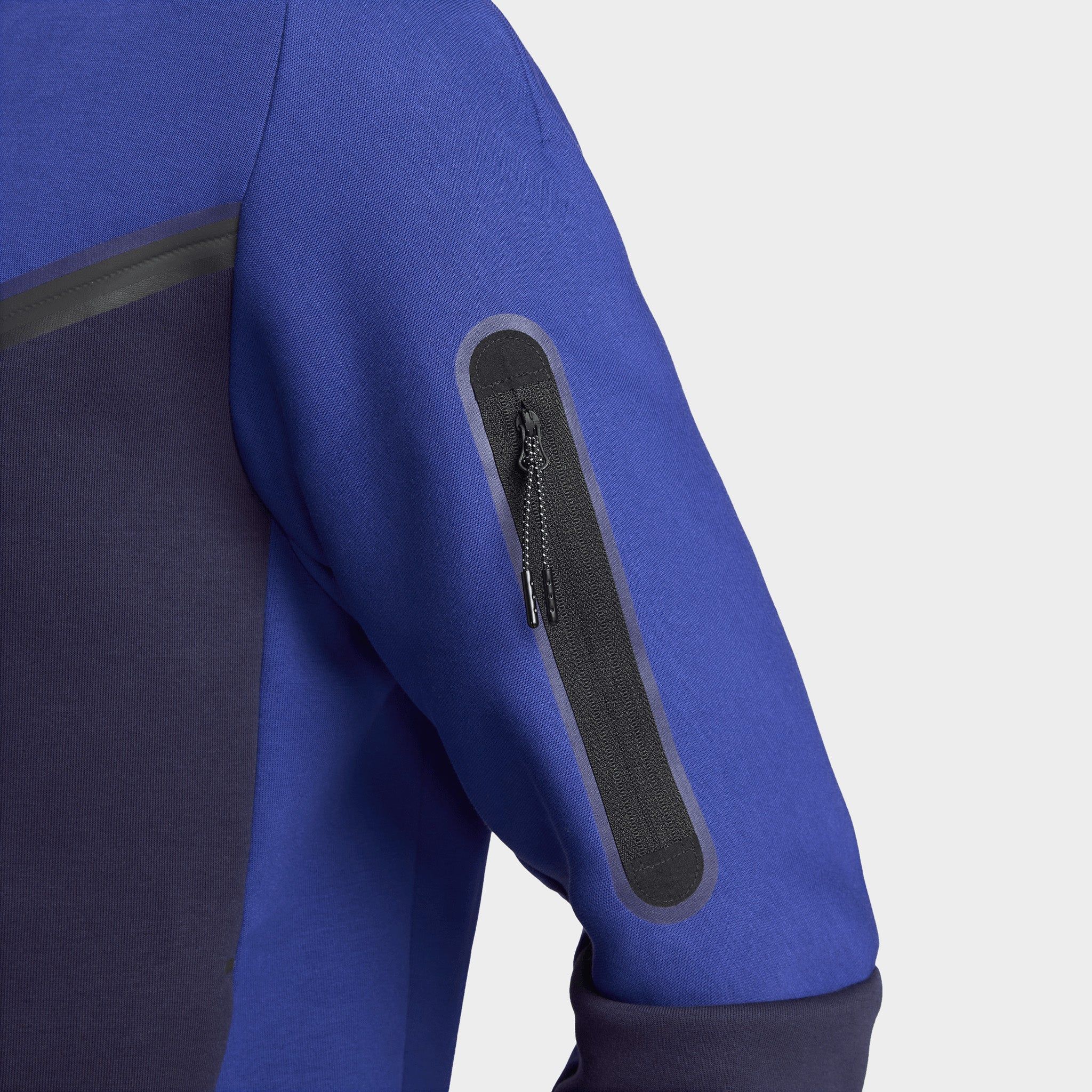 Nike Sportswear Tech Fleece Taped Full Zip Hoodie Deep Royal Blue / Blackened Blue - White sold by JD Sports product image thumbnail 4
