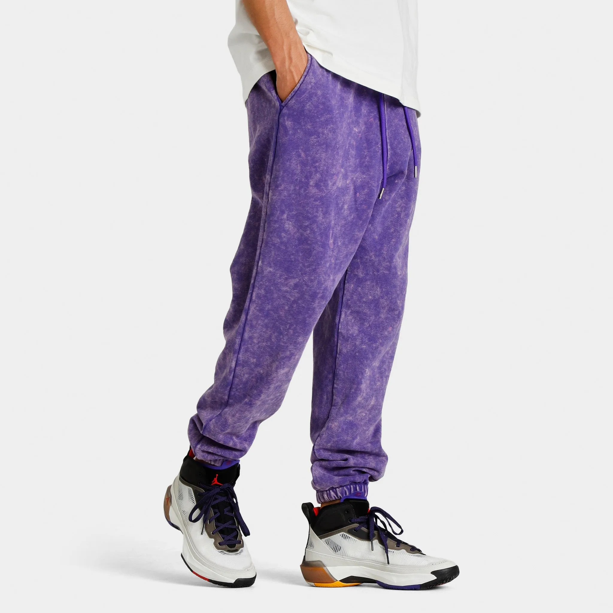 Jordan Essentials Statement Washed Fleece Pants / Dark Concord sold by JD Sports product image thumbnail 4