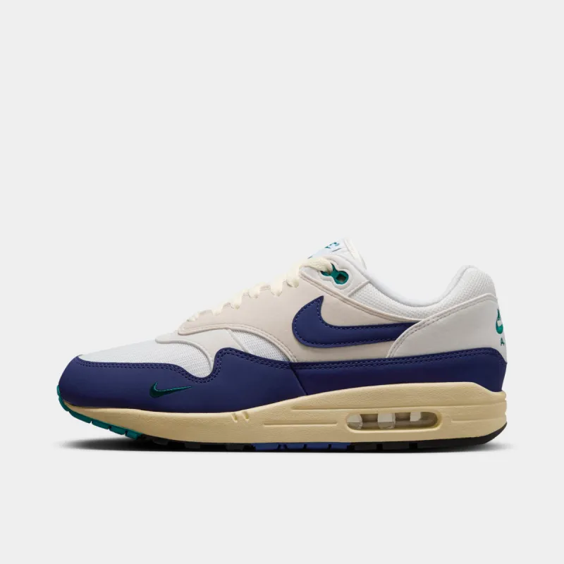 Nike Air Max 1 Sail / Deep Royal Blue - Light Orewood Brown sold by JD Sports