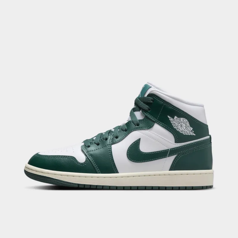 Jordan 1 Women's Mid White / Oxidized Green - Sail sold by JD Sports