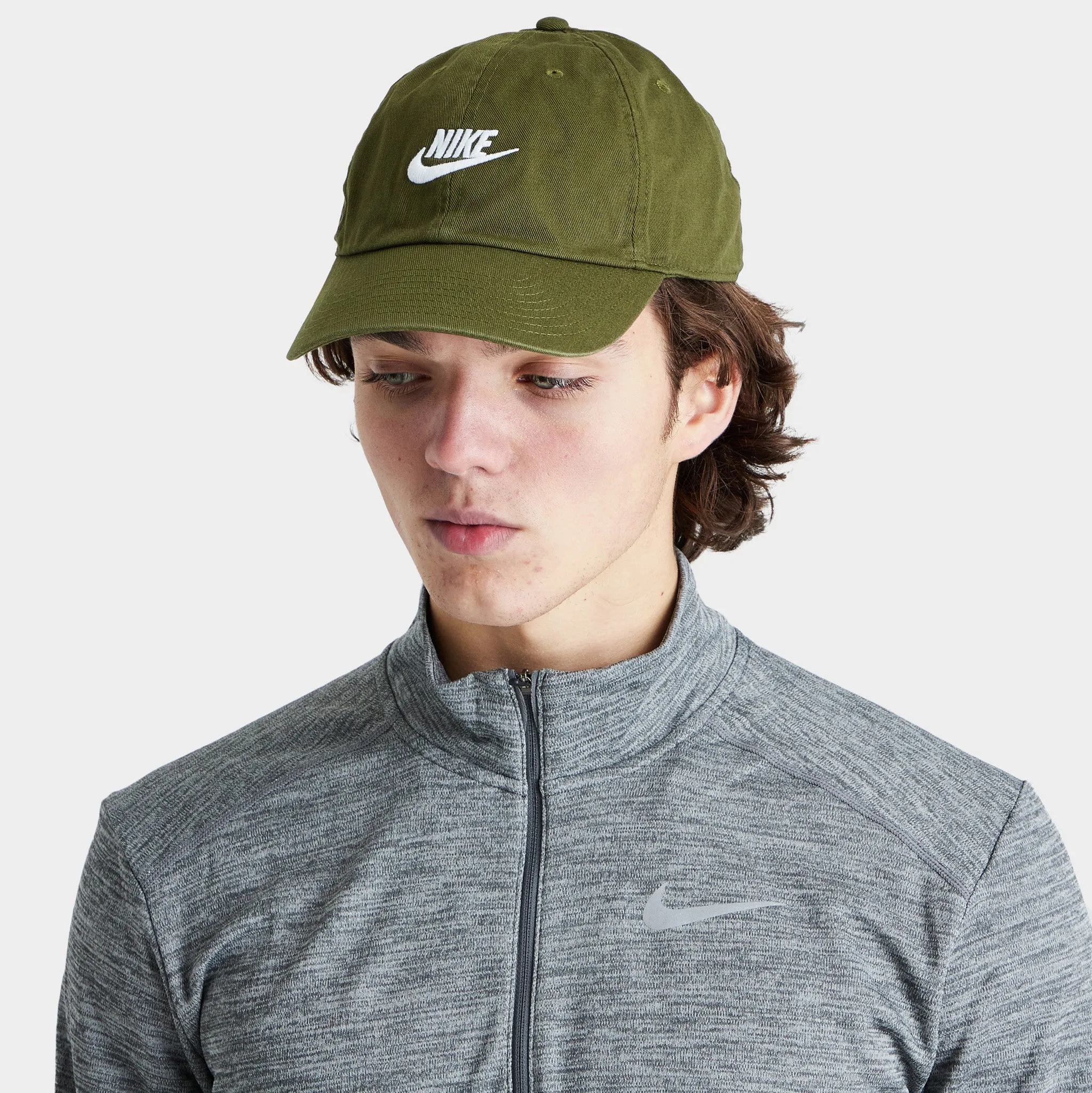 Nike Sportswear Heritage86 Futura Washed Cap Rough Green / White sold by JD Sports product image thumbnail 3