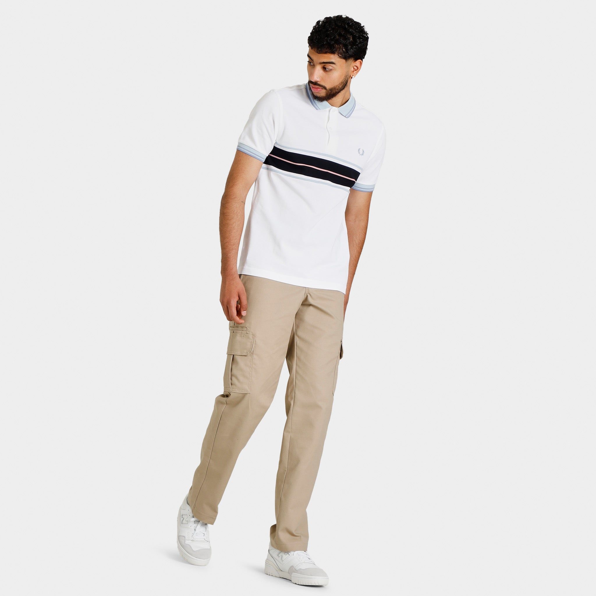 Fred Perry Panel Polo Shirt / White sold by JD Sports product image thumbnail 5