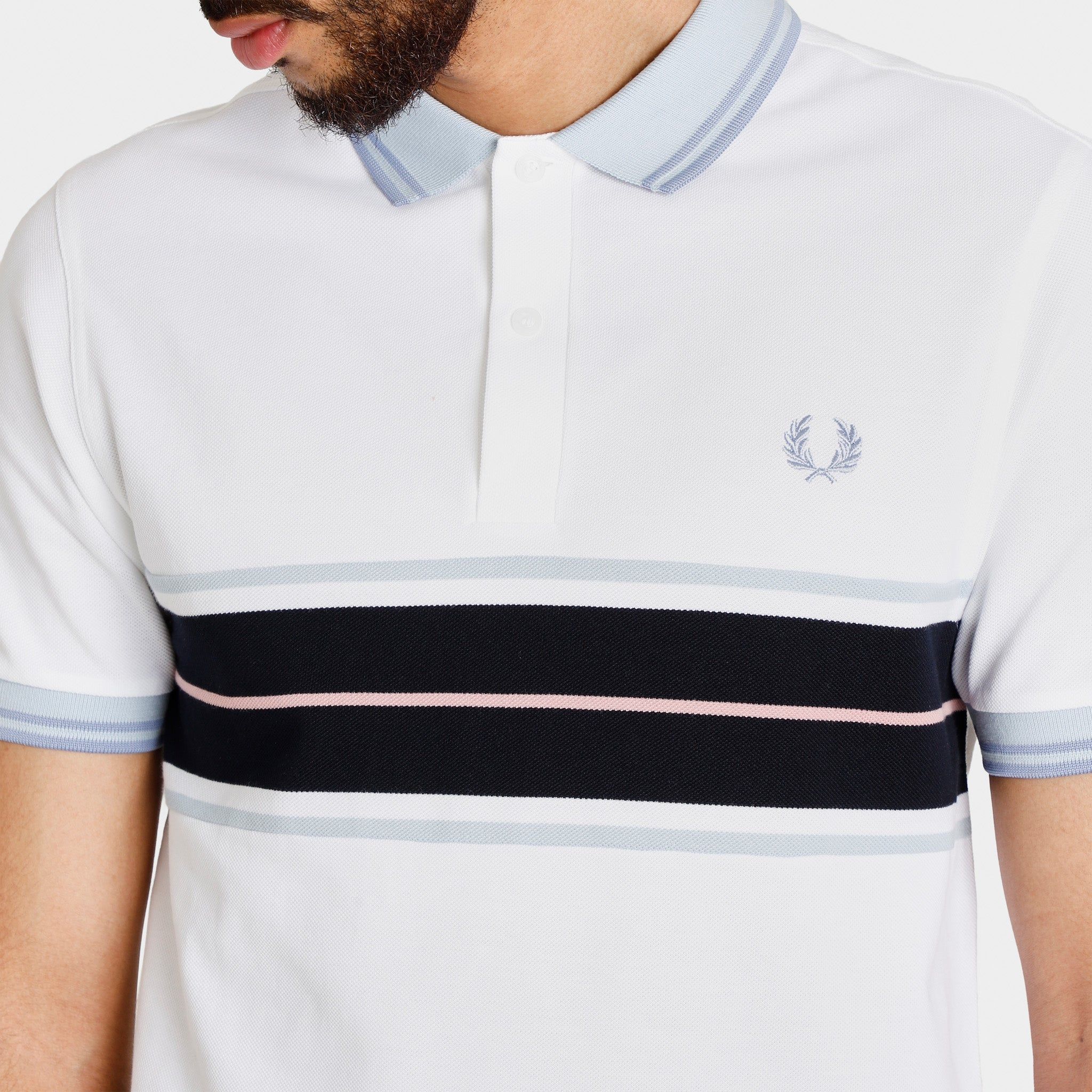 Fred Perry Panel Polo Shirt / White sold by JD Sports product image thumbnail 4