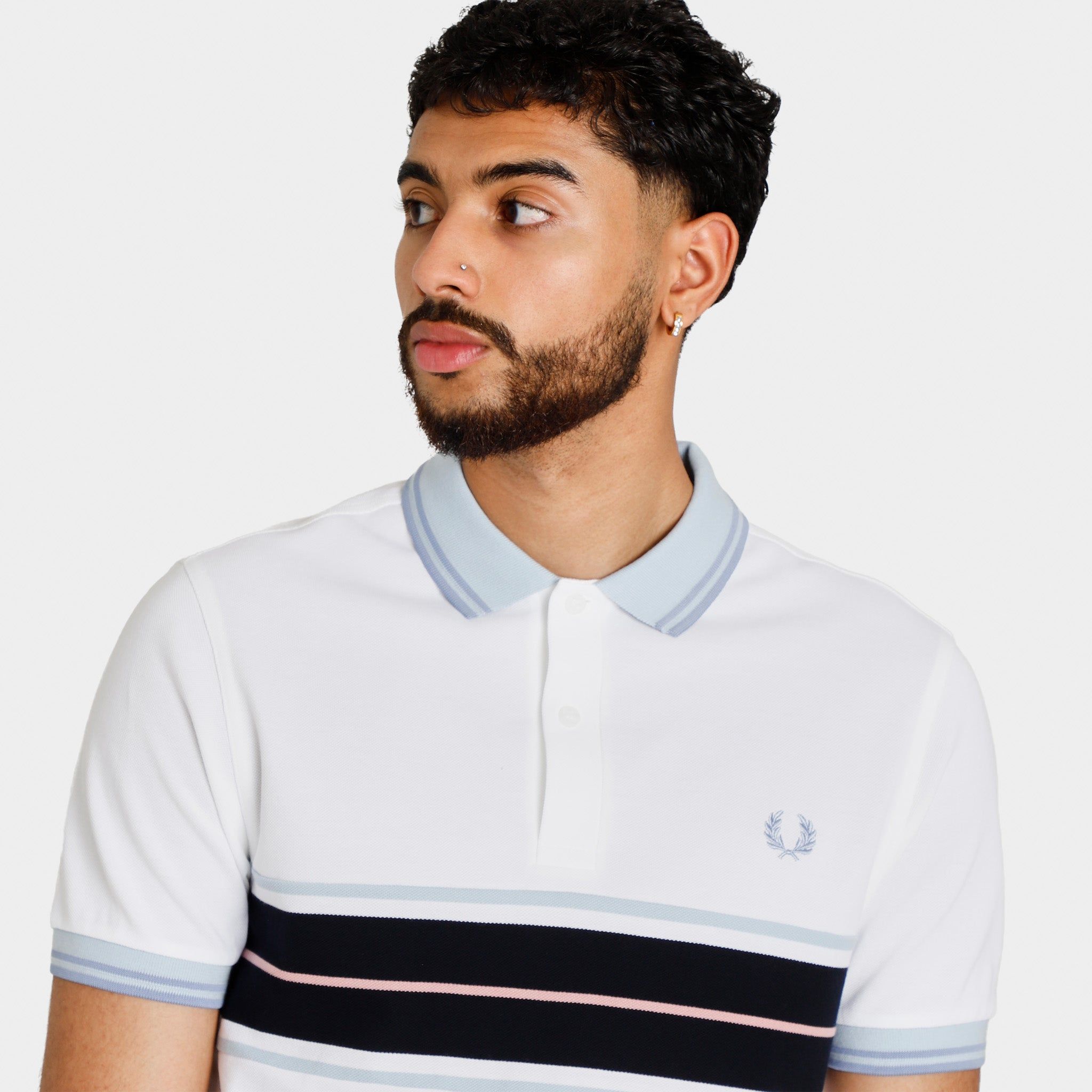 Fred Perry Panel Polo Shirt / White sold by JD Sports product image thumbnail 3