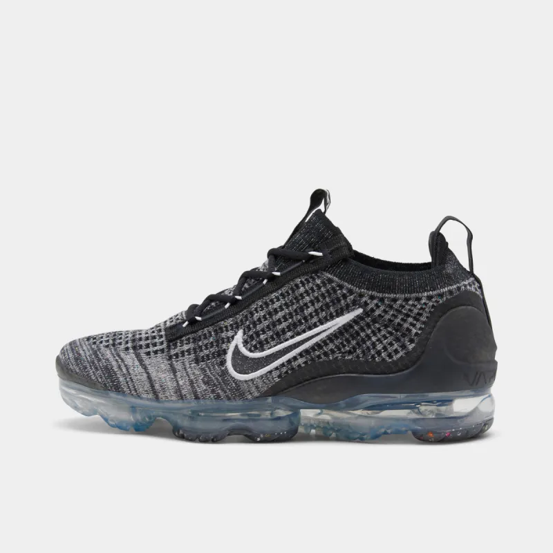Nike Women's VaporMax 2021 Flyknit Black / Metallic Silver - White sold by JD Sports