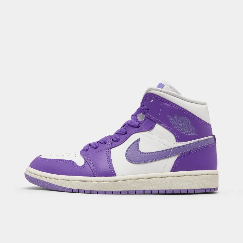 Jordan Women's 1 Mid Action Grape /  Sail - Sky J Light Purple sold by JD Sports