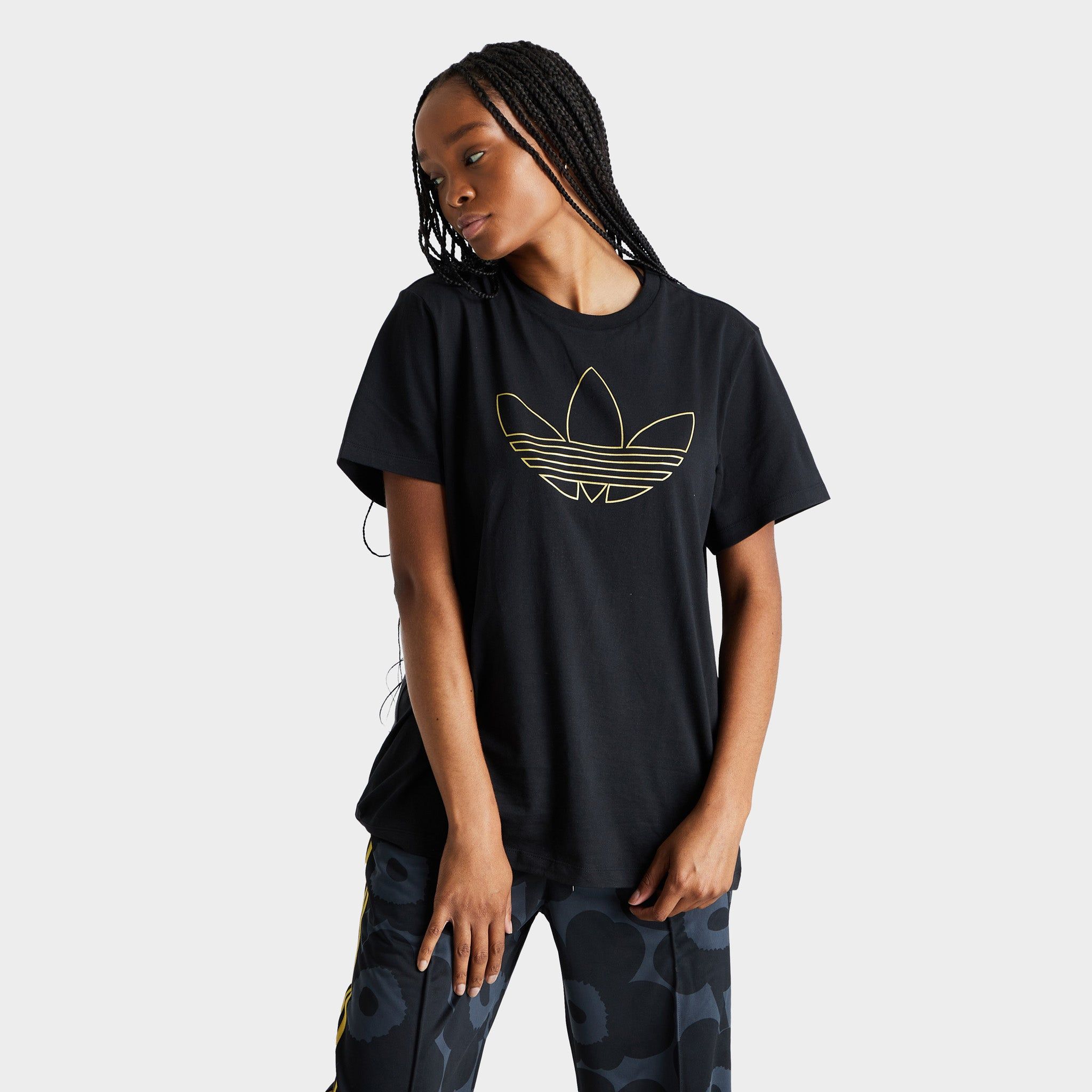 adidas Originals Women's Golden Trefoil T-shirt / Black sold by JD Sports