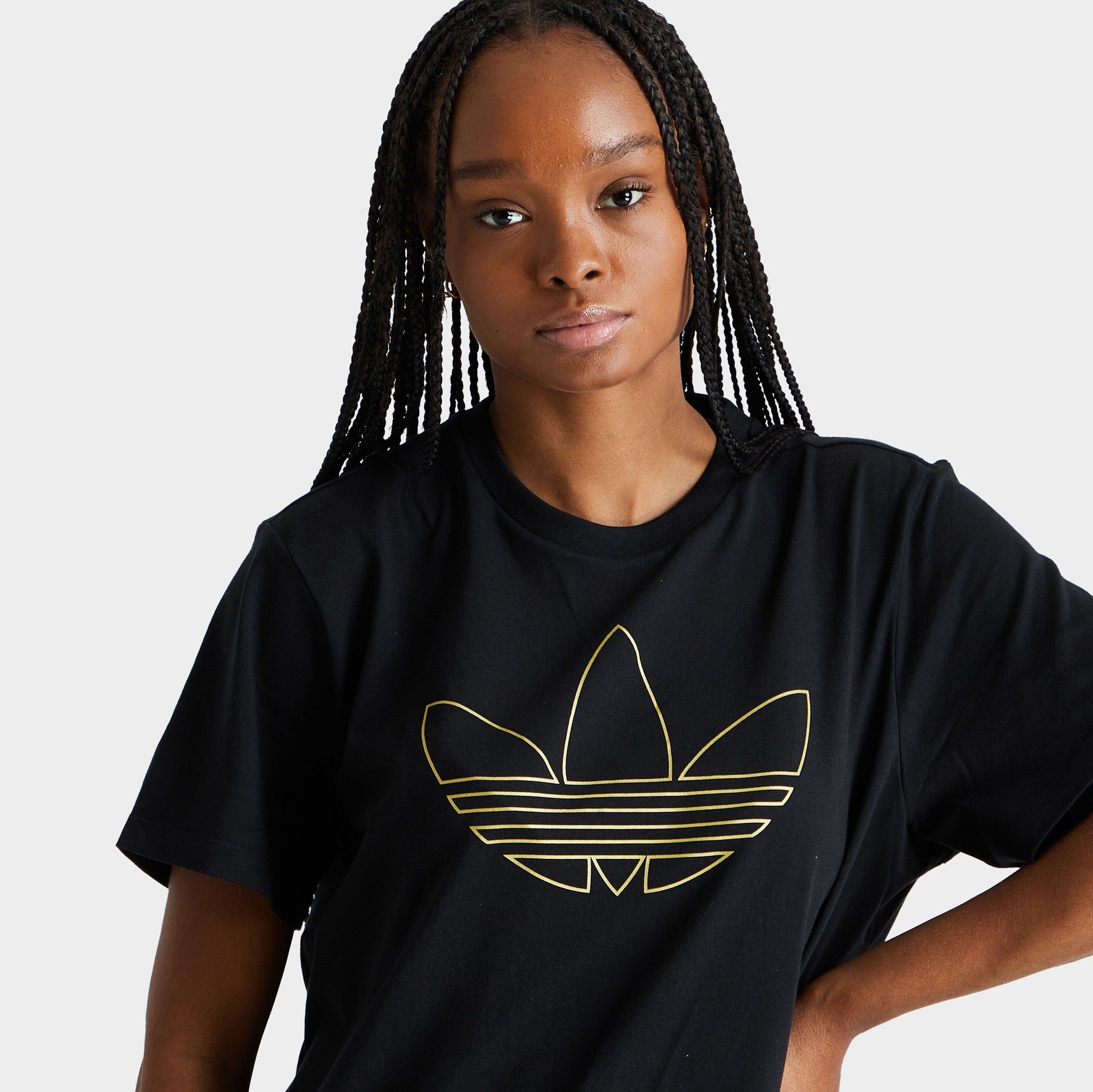 adidas Originals Women's Golden Trefoil T-shirt / Black sold by JD Sports product image thumbnail 4