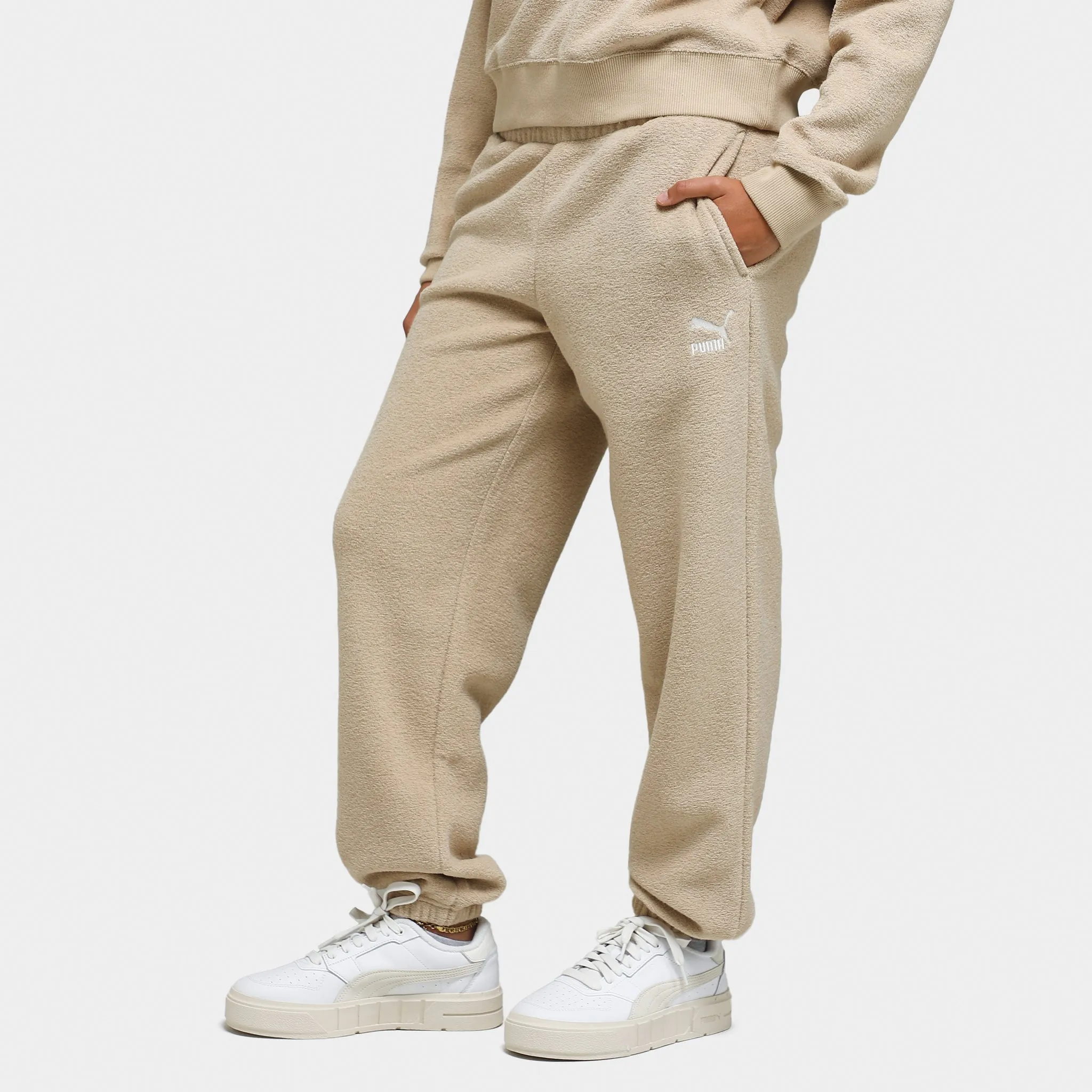 Puma Women's Classics Fleece Sweatpants / Sand Dune sold by JD Sports product image thumbnail 4
