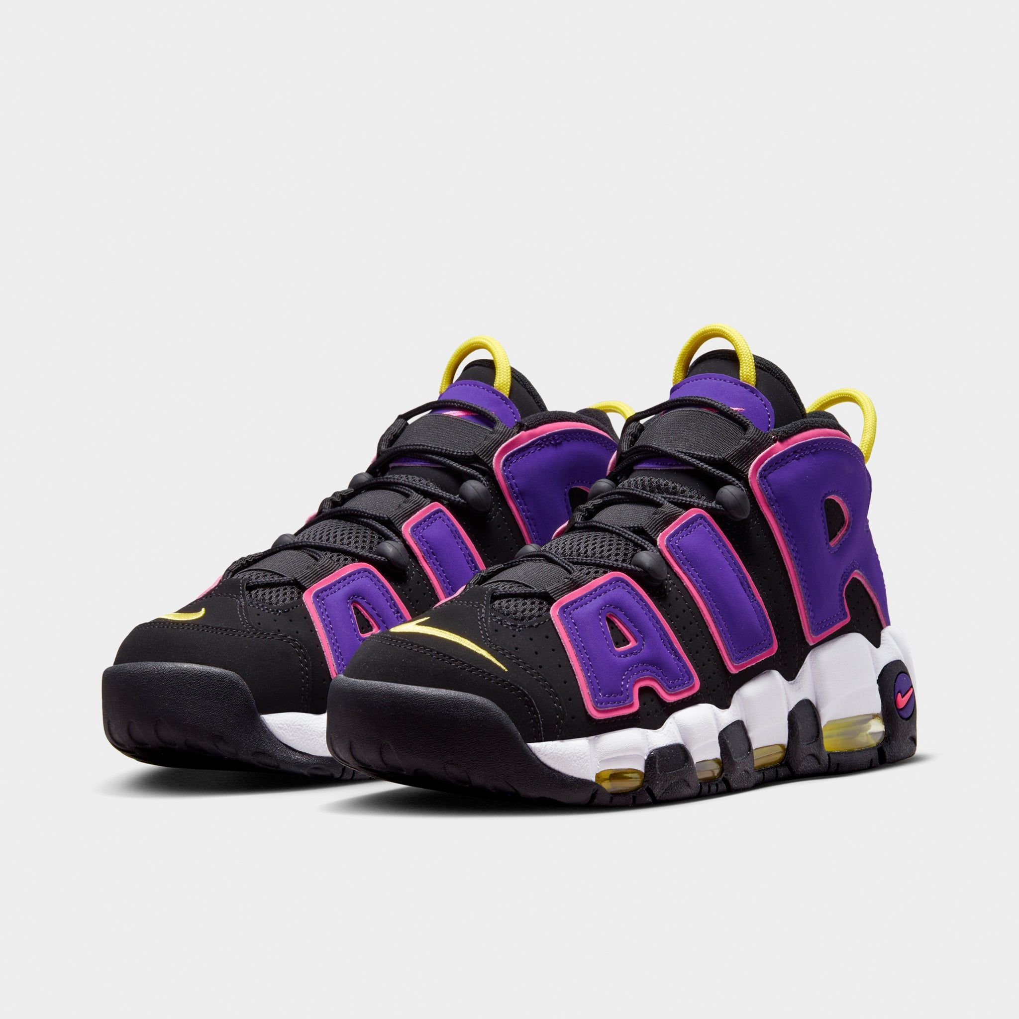 Nike Air More Uptempo ‘96 Black / Multi-colour - Court Purple sold by JD Sports product image thumbnail 2