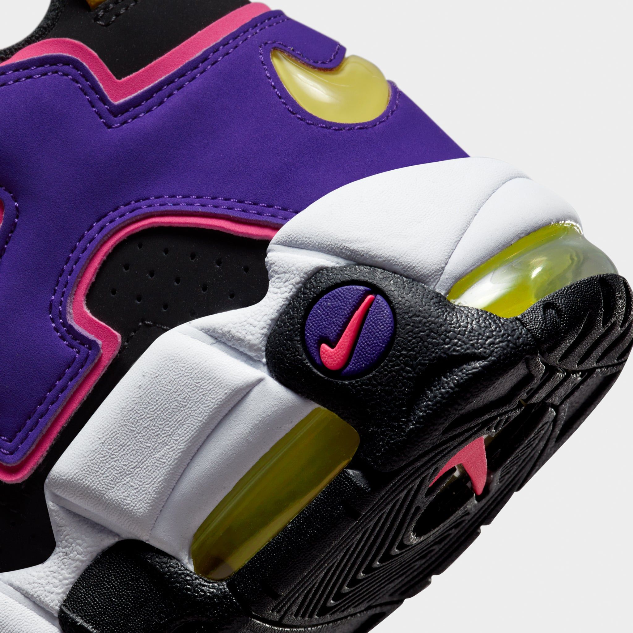 Nike Air More Uptempo ‘96 Black / Multi-colour - Court Purple sold by JD Sports product image thumbnail 3