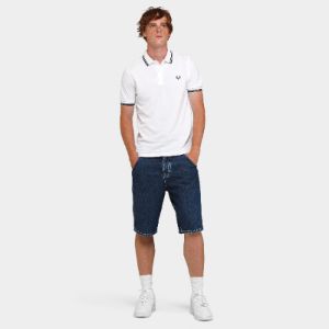 Fred Perry Twin Tipped Shirt White / Black - Black sold by JD Sports