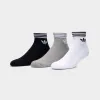adidas Originals Trefoil Ankle Socks Half-Cushioned Socks (3 Pack) White / Medium Grey Heather - Black sold by JD Sports