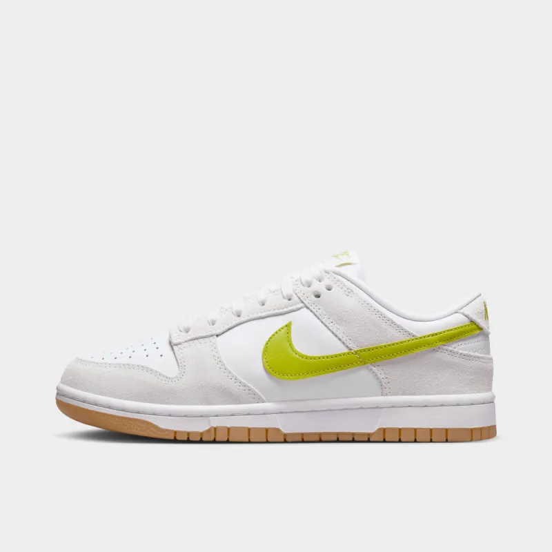 Nike Women's Dunk Low White / Bright Cactus - Gum Yellow sold by JD Sports