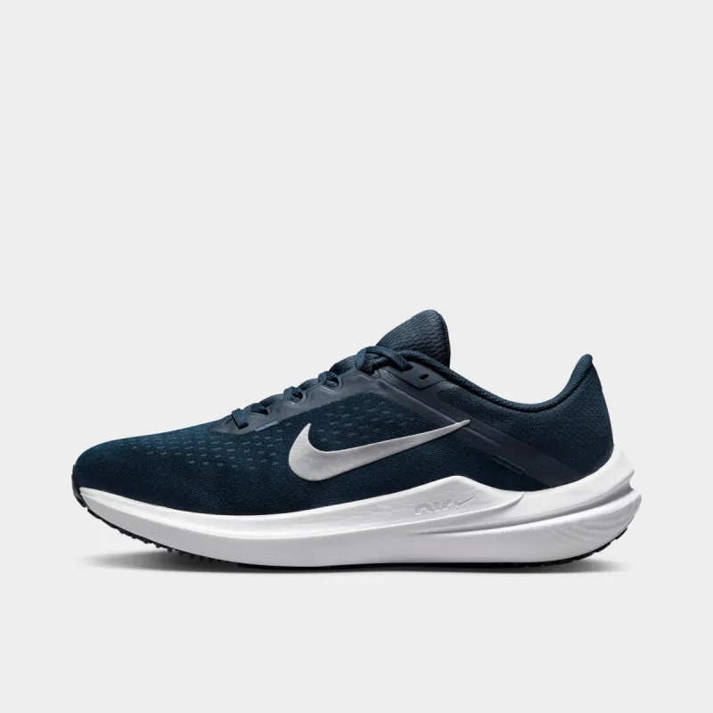 Nike Air Winflo 10 College Navy / Metallic Silver sold by JD Sports