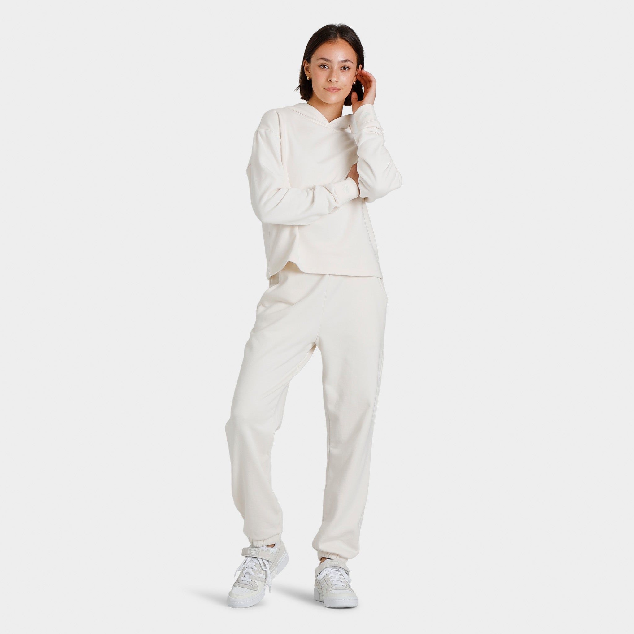 adidas Originals Women’s Cropped Pullover Hoodie / Chalk White sold by JD Sports product image thumbnail 5