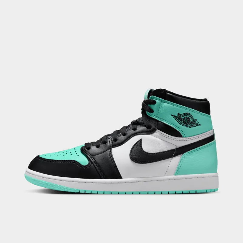 Jordan 1 Retro High OG White / Black - Green Glow sold by JD Sports