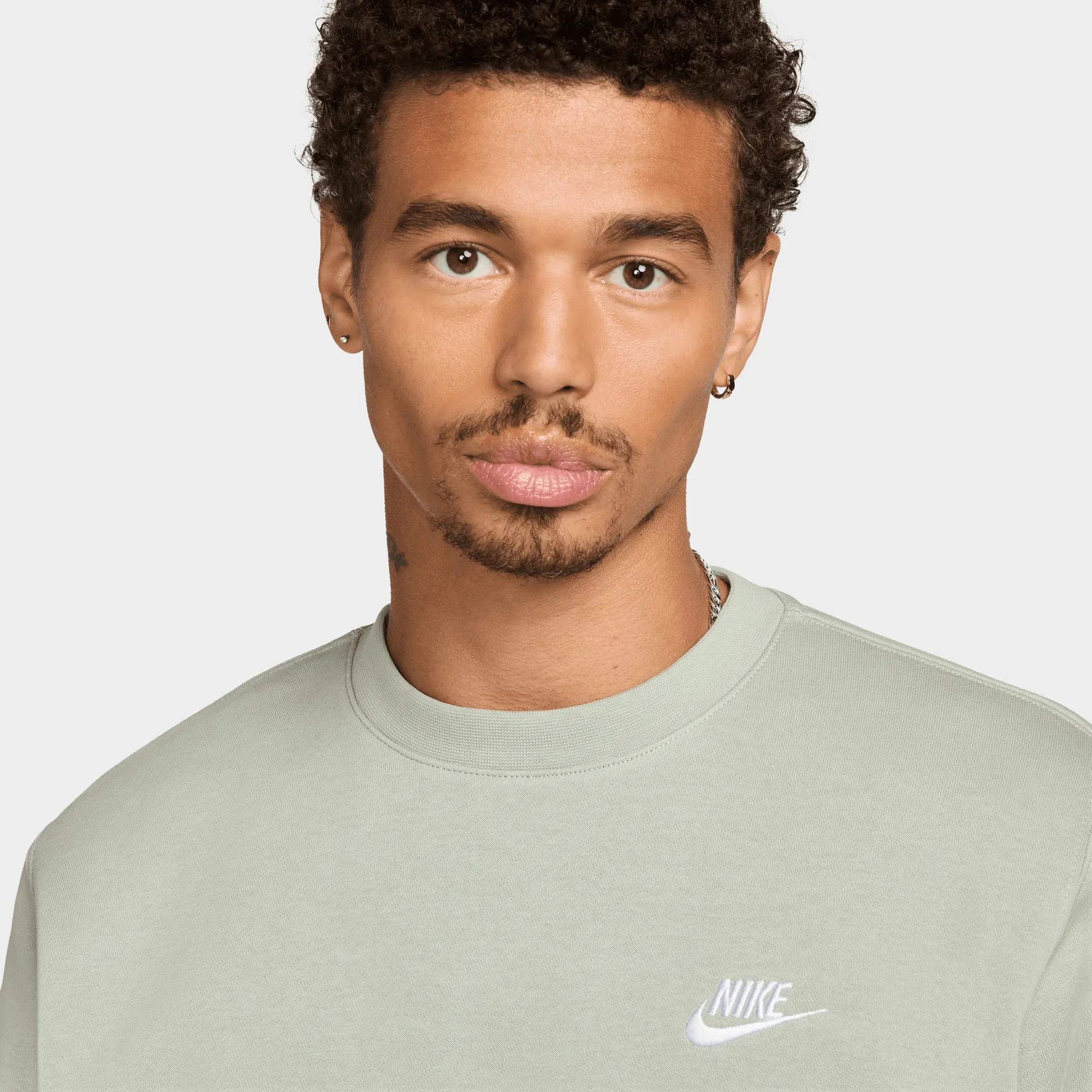 Nike Sportswear Club Fleece Crewneck Jade Horizon / White sold by JD Sports product image thumbnail 3