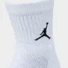 Jordan Everyday Max Quarter Ankle Socks - 3 Pack White / White - Black sold by JD Sports
