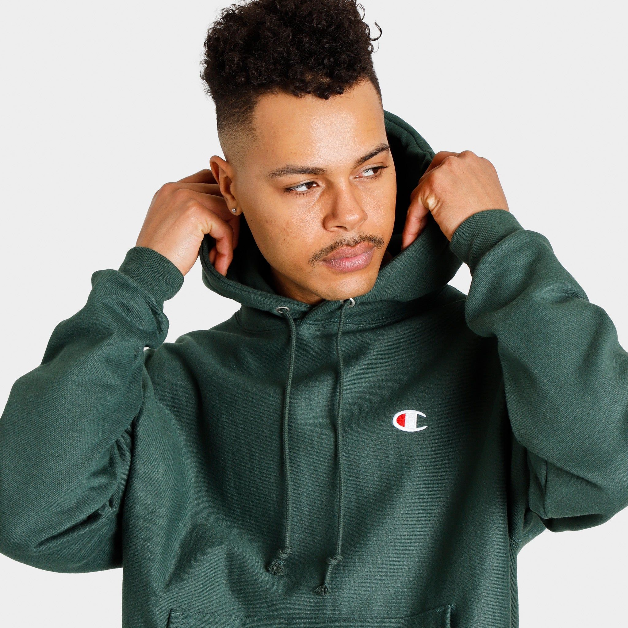 Champion Reverse Weave Pullover Hoodie / Dark Green sold by JD Sports product image thumbnail 4