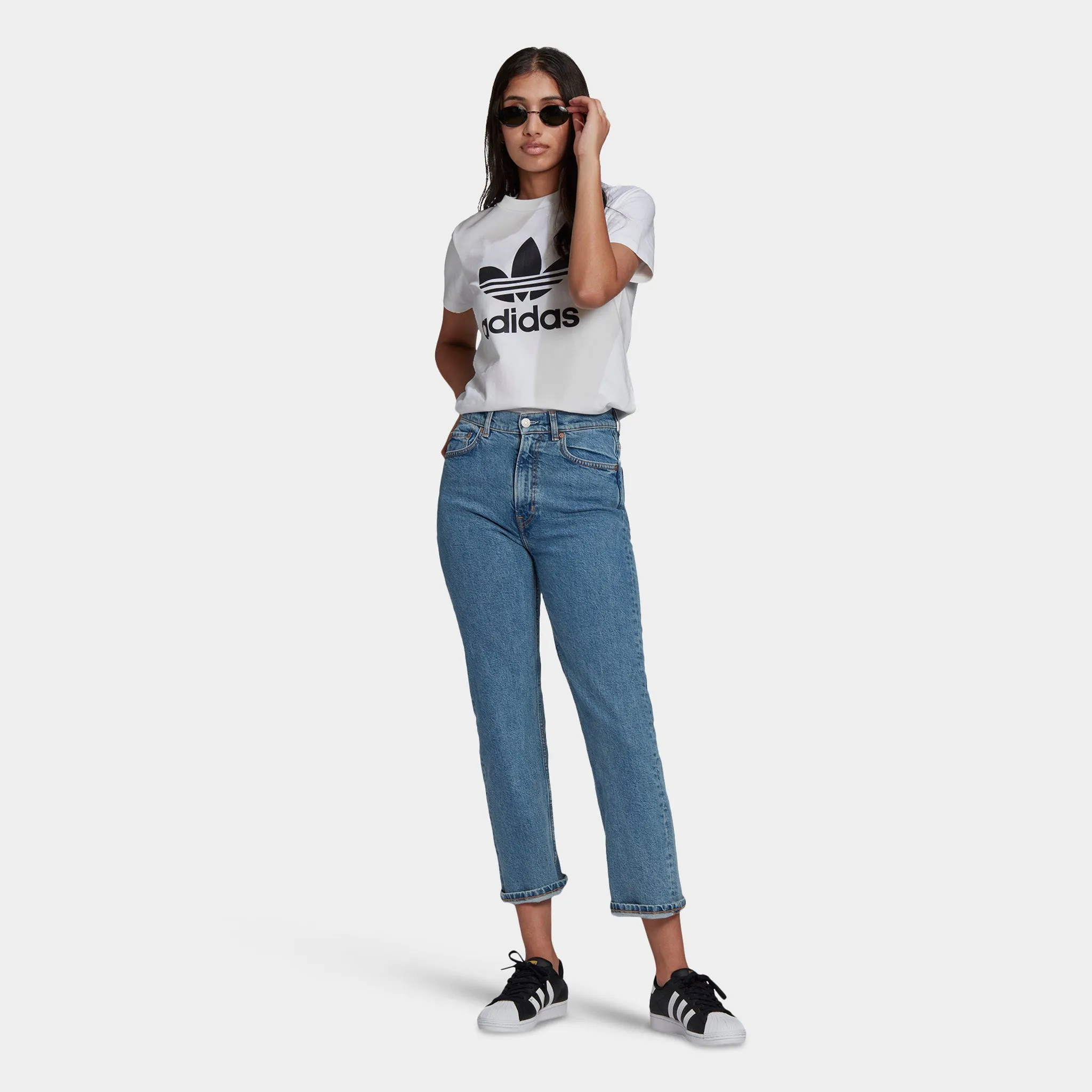 adidas Originals Women's Trefoil T-shirt / White sold by JD Sports product image thumbnail 5