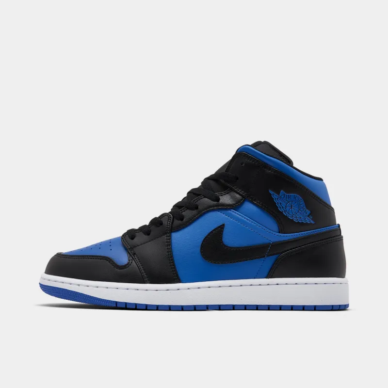 Jordan 1 Mid Black / Royal Blue - Black sold by JD Sports