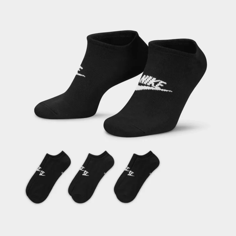 Nike Everyday Essential No-Show Socks - 3 Pack / Black sold by JD Sports