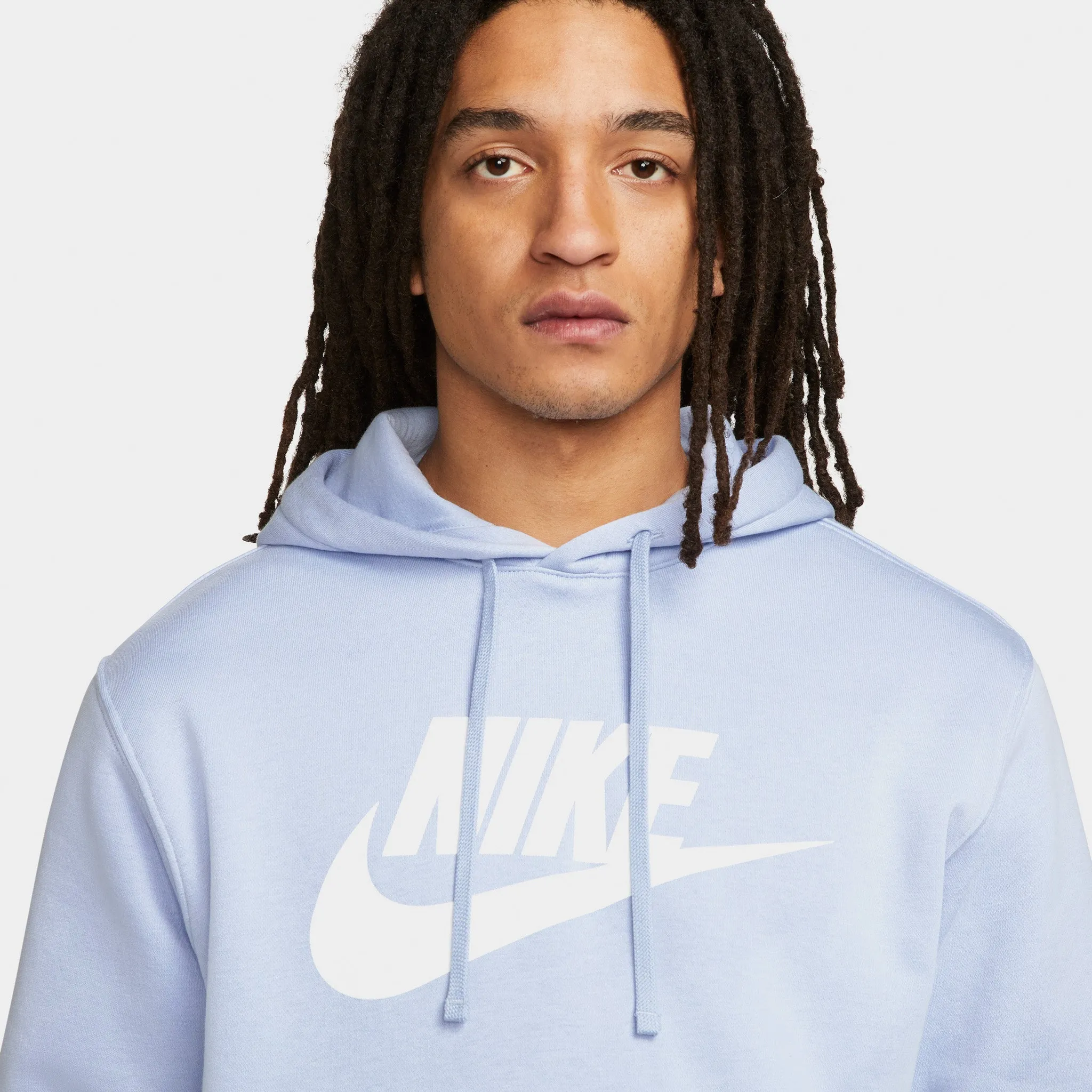 Nike Sportswear Club Fleece Graphic Pullover Hoodie Light Marine / Light Marine - White sold by JD Sports product image thumbnail 3
