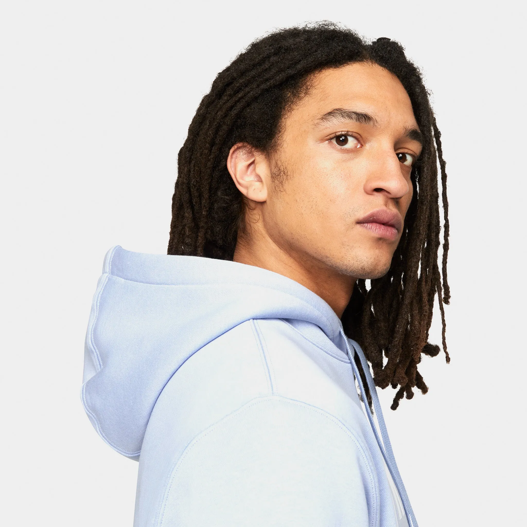 Nike Sportswear Club Fleece Graphic Pullover Hoodie Light Marine / Light Marine - White sold by JD Sports product image thumbnail 5