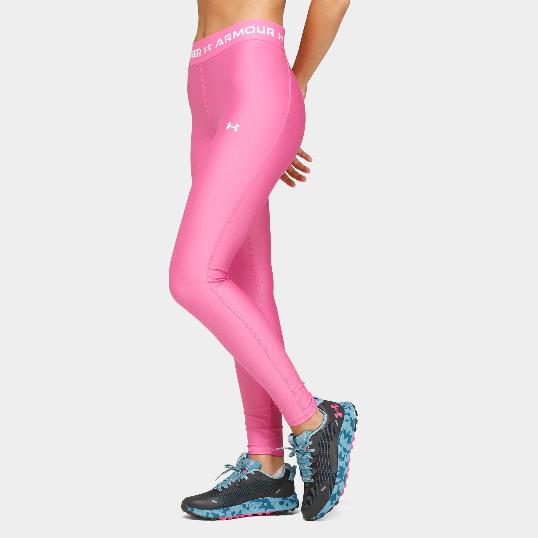 Under Armour Women's HeatGear� Branded Tights Pink Edge / White sold by JD Sports product image thumbnail 5