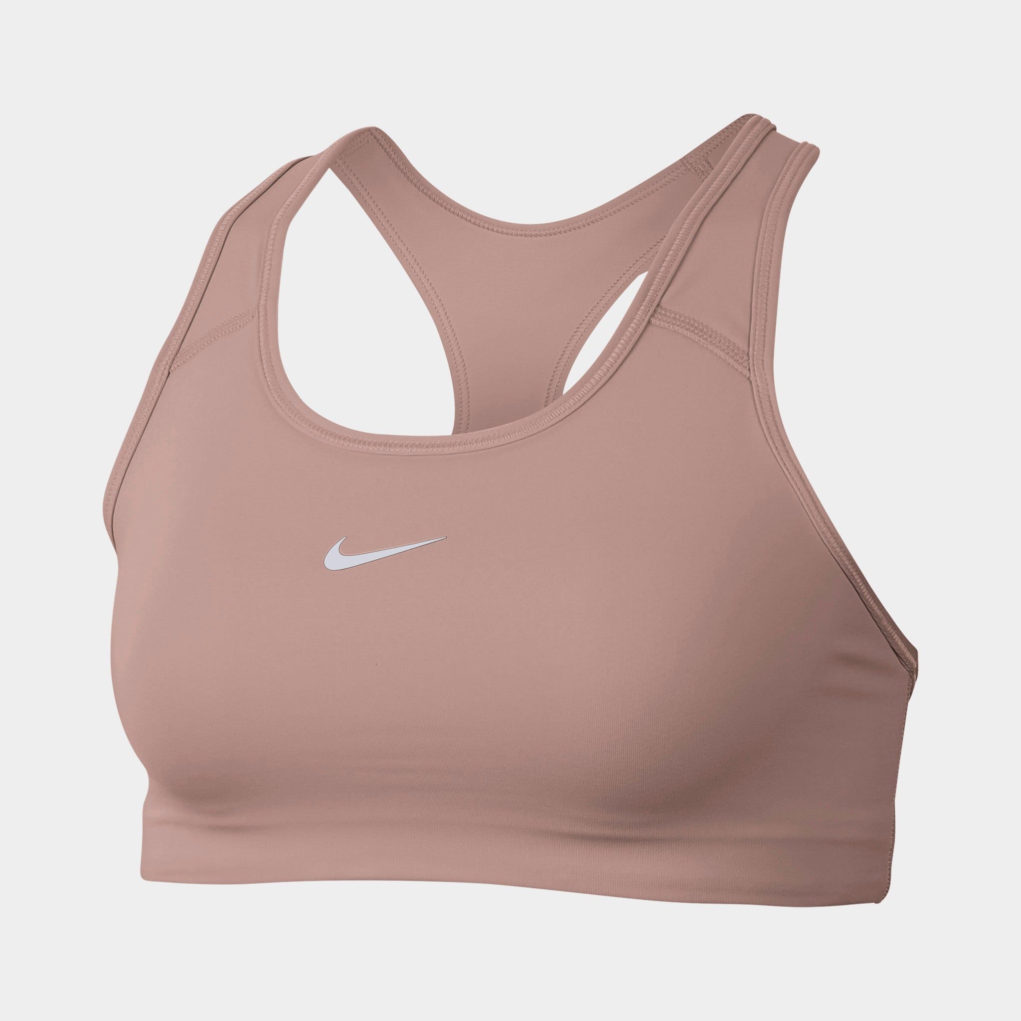 Nike Women's Dri-FIT Swoosh Medium-Support 1-Piece Pad Sports Bra Rose Whisper / White sold by JD Sports product image thumbnail 3