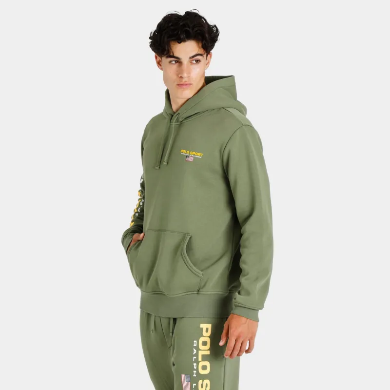 Polo Ralph Lauren Sport Fleece Pullover Hoodie / Army Olive sold by JD Sports