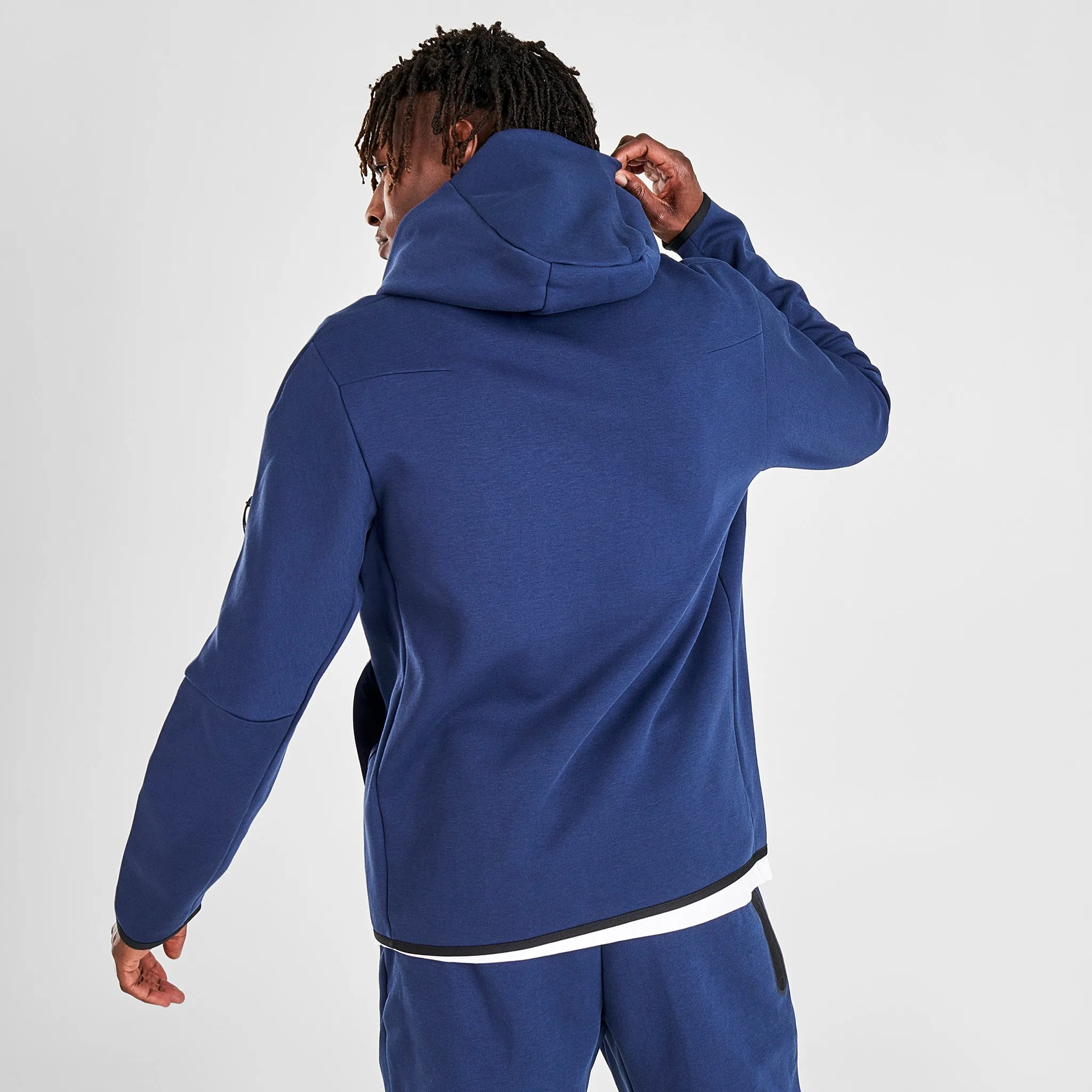 Nike Sportswear Tech Fleece Full Zip Hoodie Midnight Navy / Black sold by JD Sports product image thumbnail 2