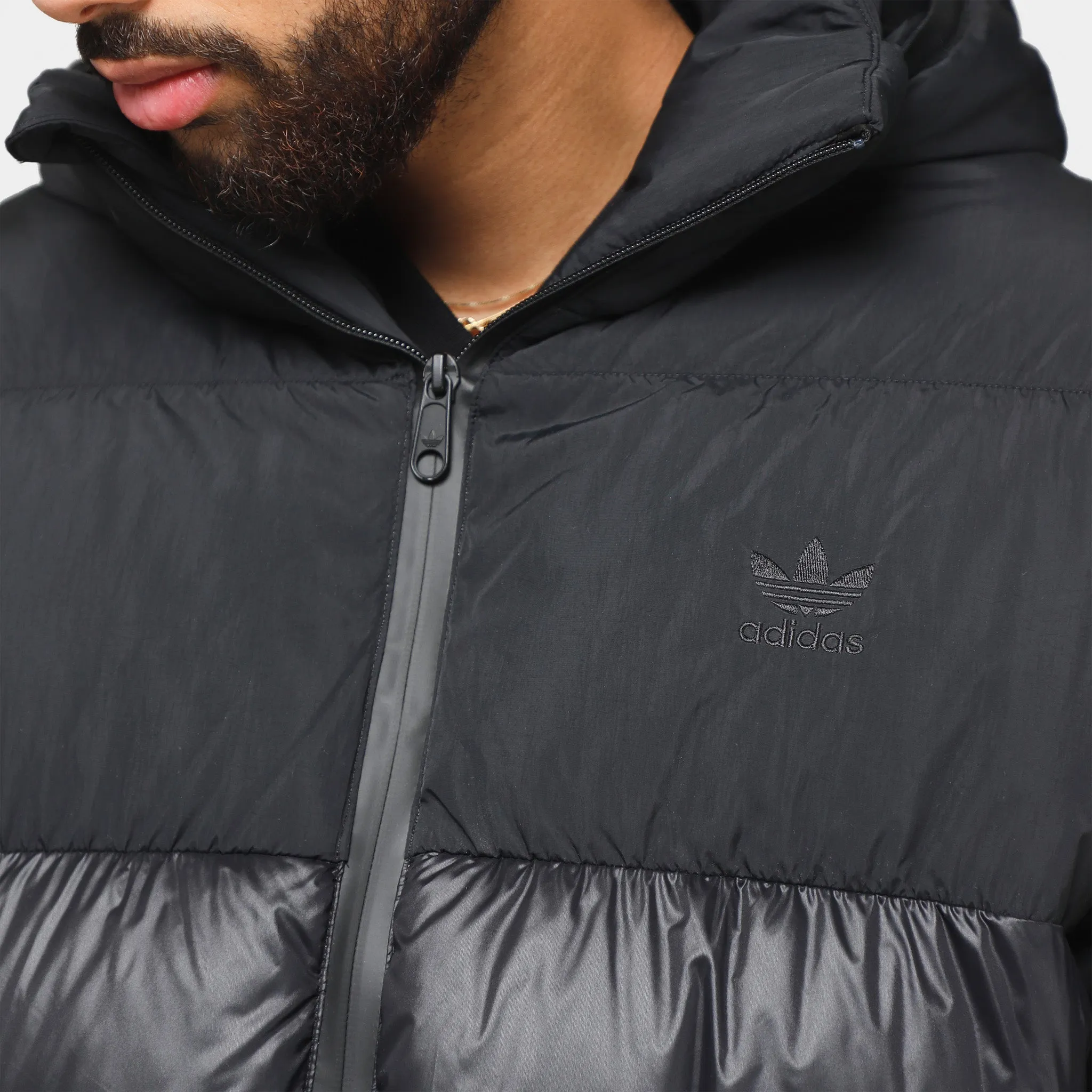 adidas Originals Adicolor Down Regen Hooded Puffer Jacket / Black sold by JD Sports product image thumbnail 4