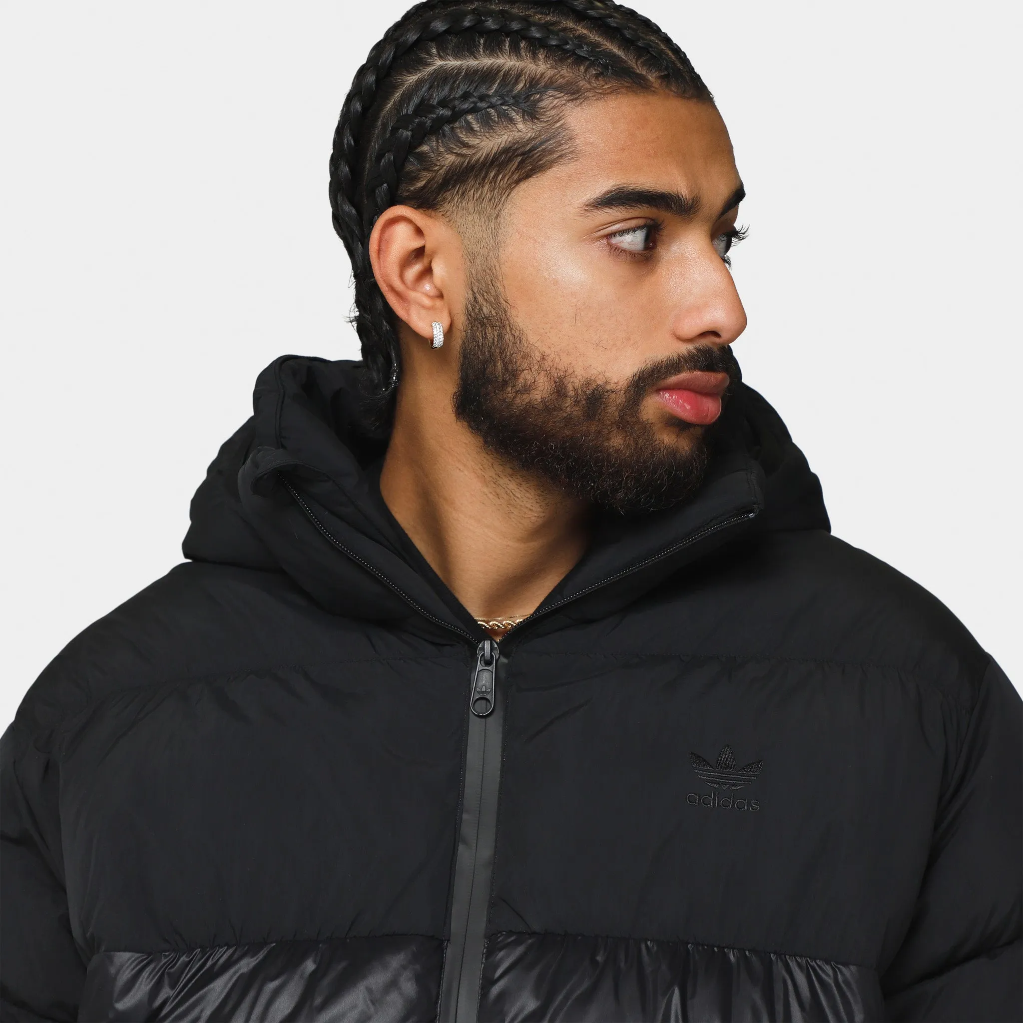 adidas Originals Adicolor Down Regen Hooded Puffer Jacket / Black sold by JD Sports product image thumbnail 3
