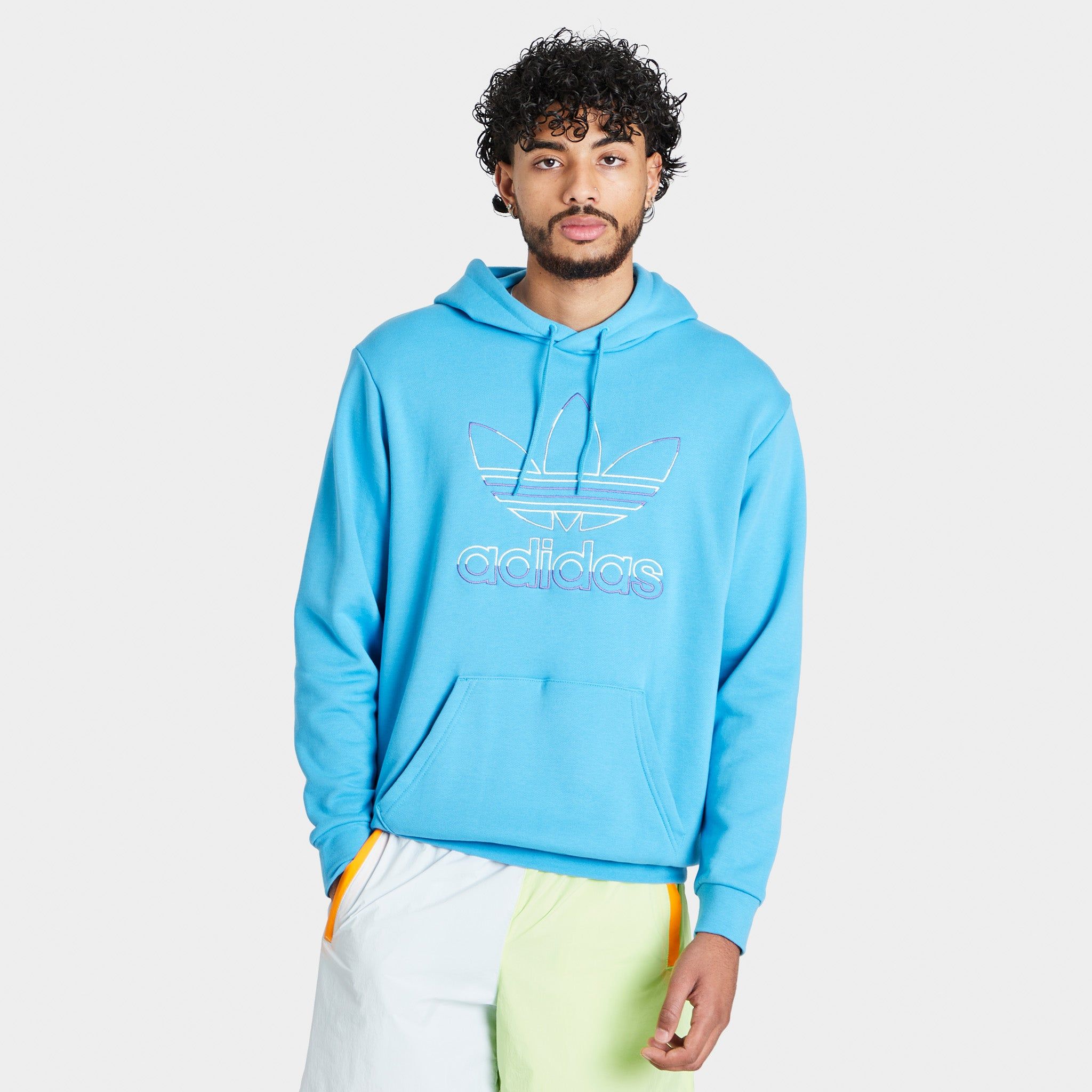 adidas Originals Trefoil Pullover Hoodie / Sky Rush sold by JD Sports