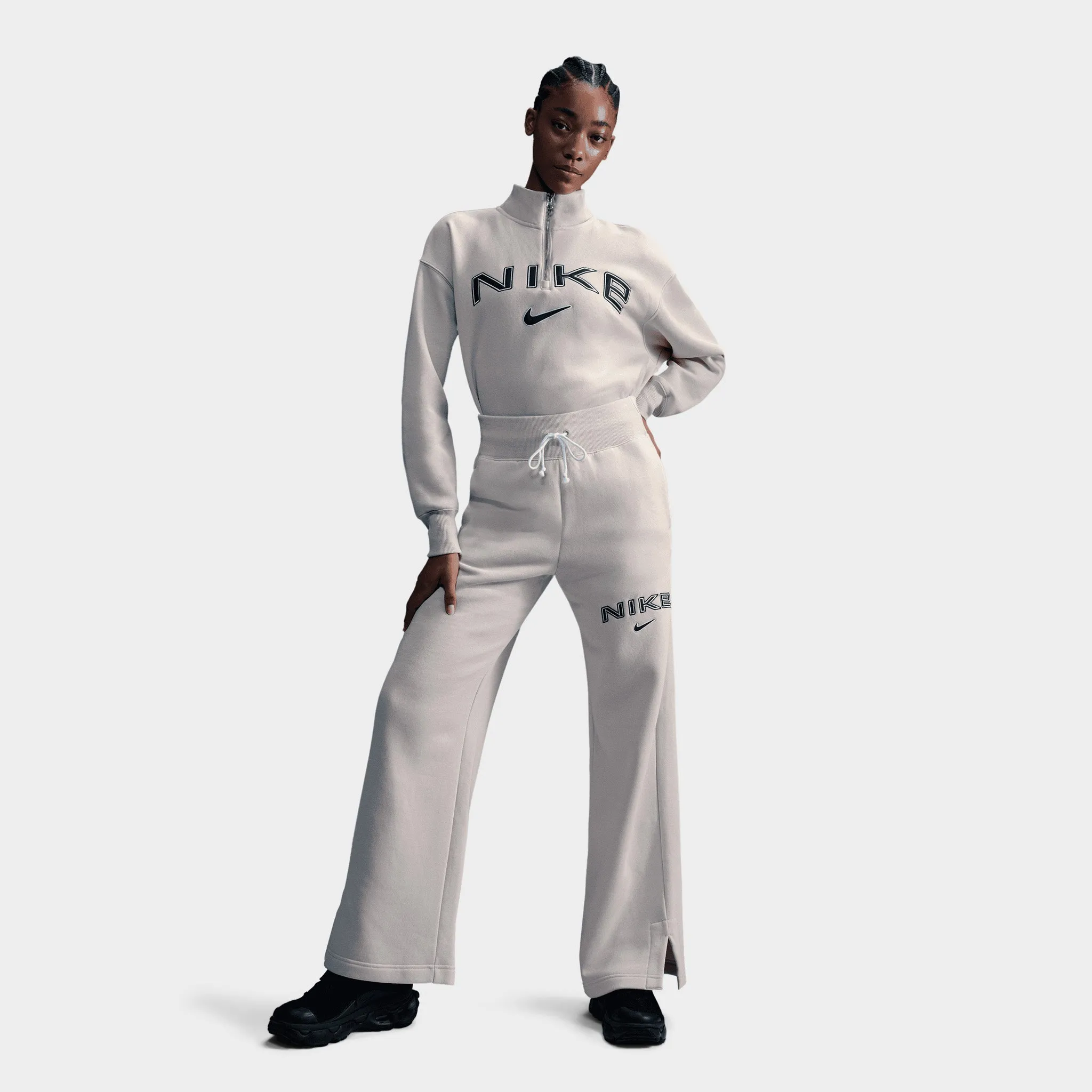 Nike Sportswear Women's High-Waisted Logo Pants / Lt Orewood Brown sold by JD Sports