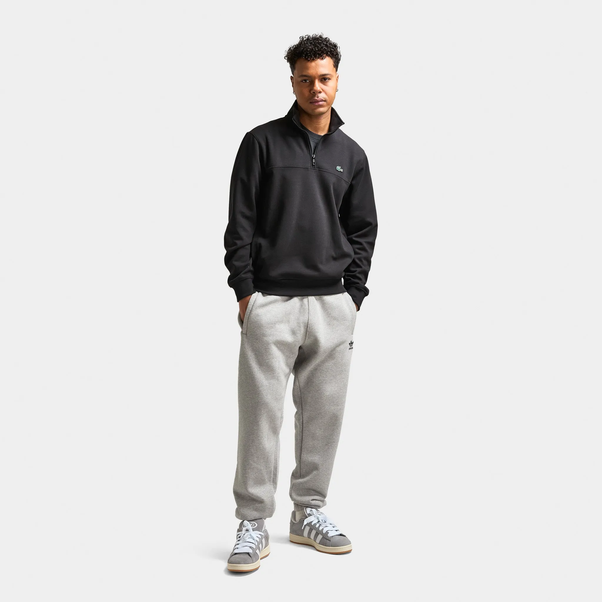Lacoste Quarter Zip Classic Fit Double Face Sweatshirt / Blk sold by JD Sports product image thumbnail 5