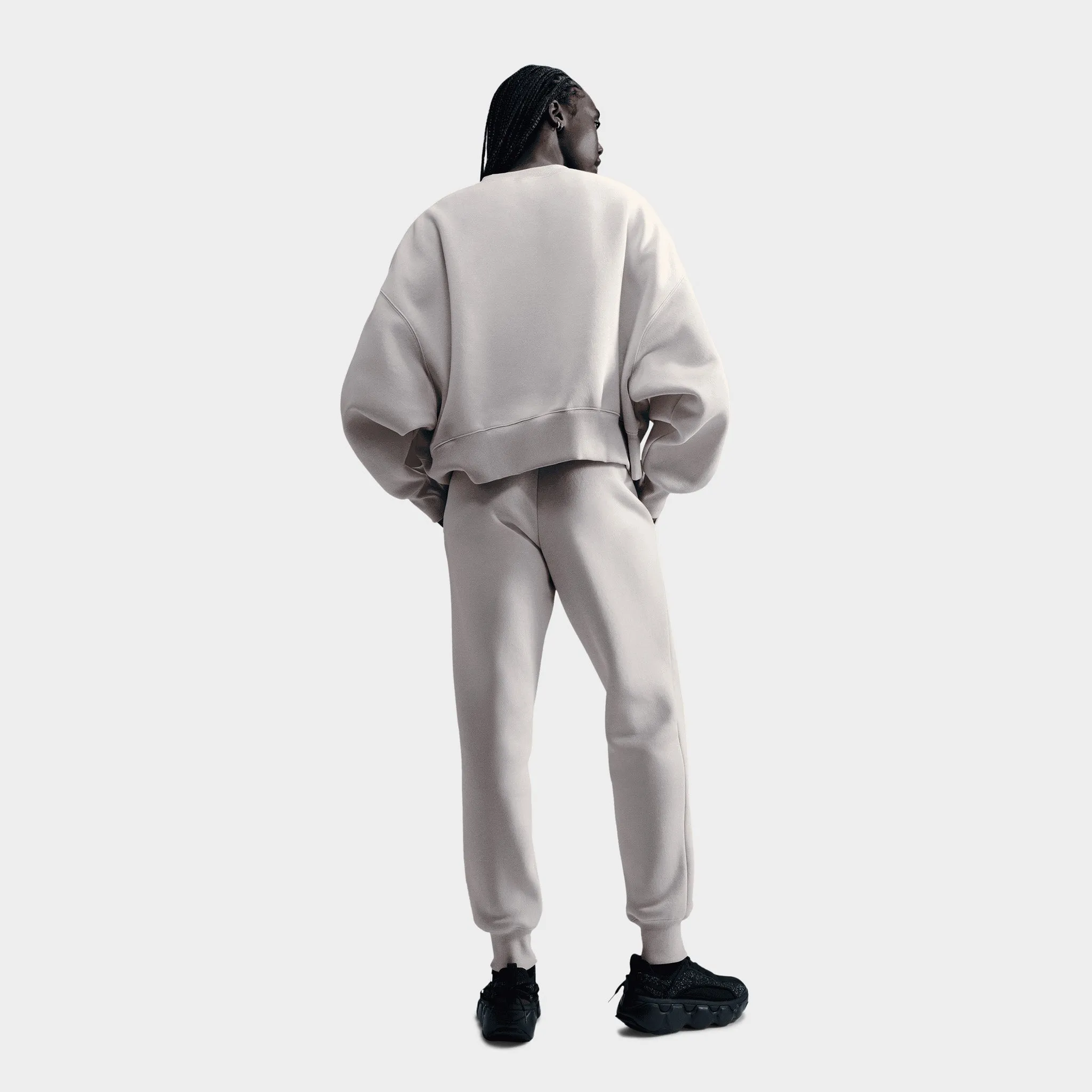 Nike Sportswear Women's Over-Oversized Logo Crewneck Light Orewood Brown / White - Armory Navy sold by JD Sports product image thumbnail 3
