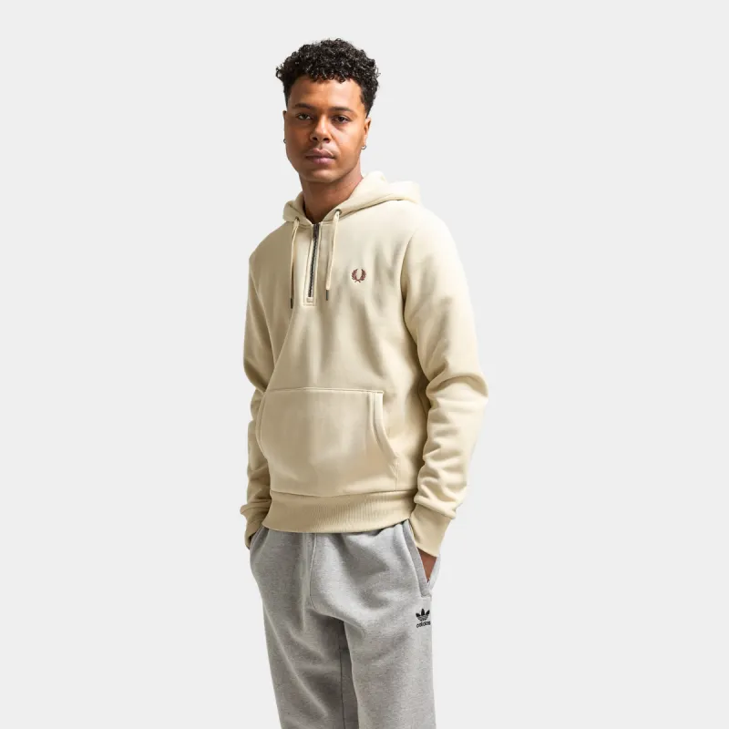 Fred Perry Hooded Fleece Back Sweatshirt / Oatmeal sold by JD Sports