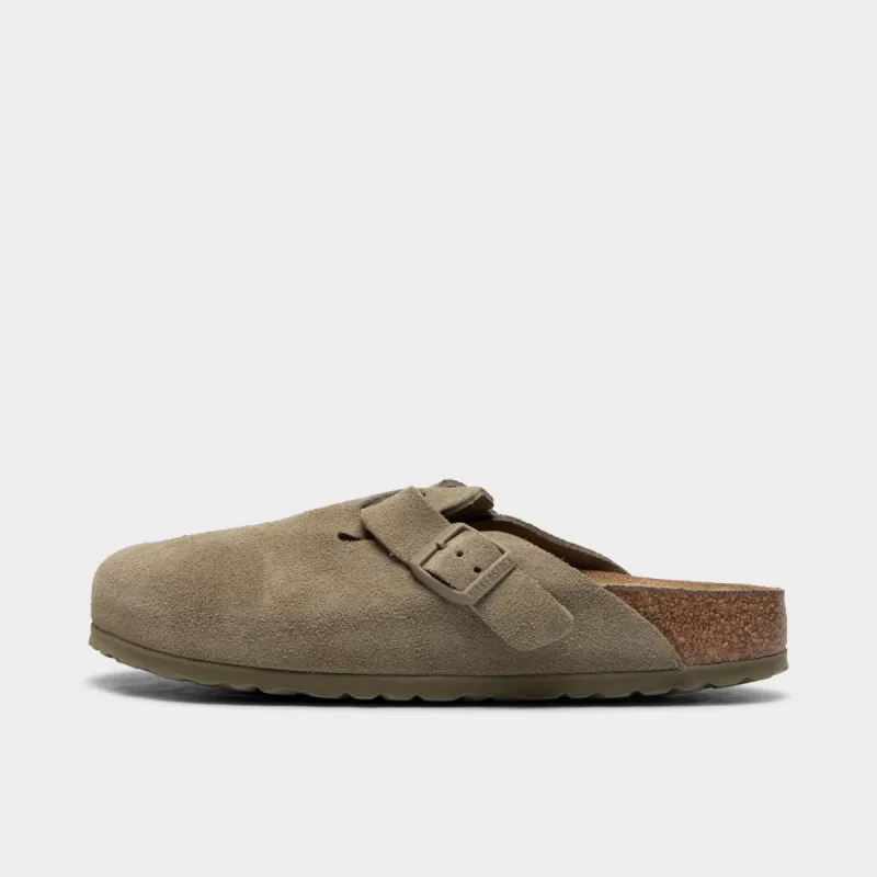 Birkenstock Boston Suede / Faded Khaki sold by JD Sports