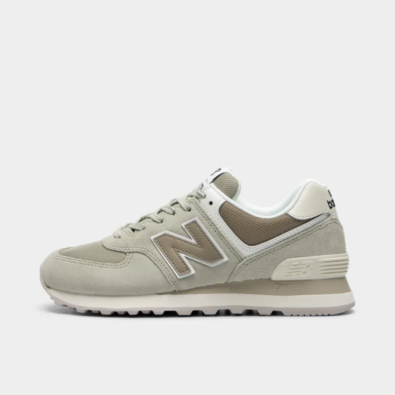 New Balance Women's 574 Olivine / Dark Stoneware - Turtledove sold by JD Sports