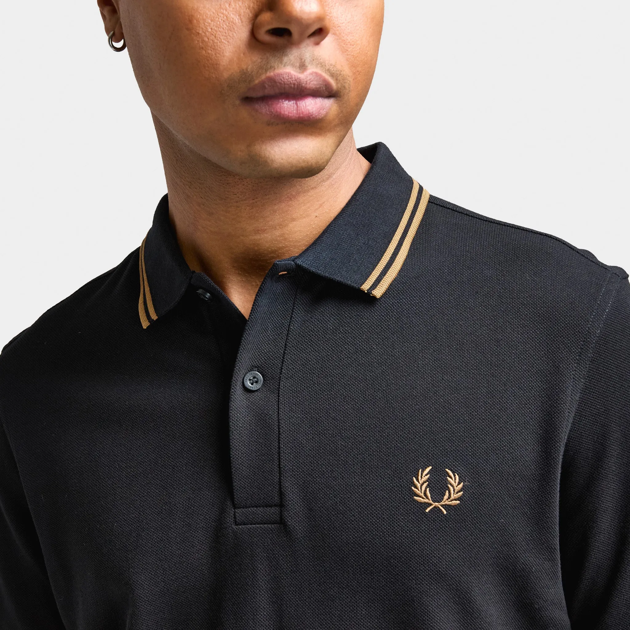 Fred Perry Twin Tipped Shirt Black / Shaded Stone sold by JD Sports product image thumbnail 4