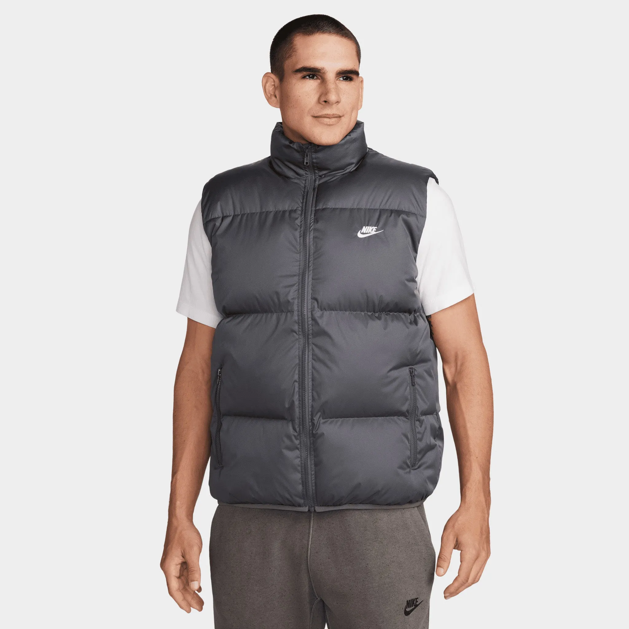 Nike Sportswear Club Therma-FIT Puffer Vest Iron Grey / White sold by JD Sports