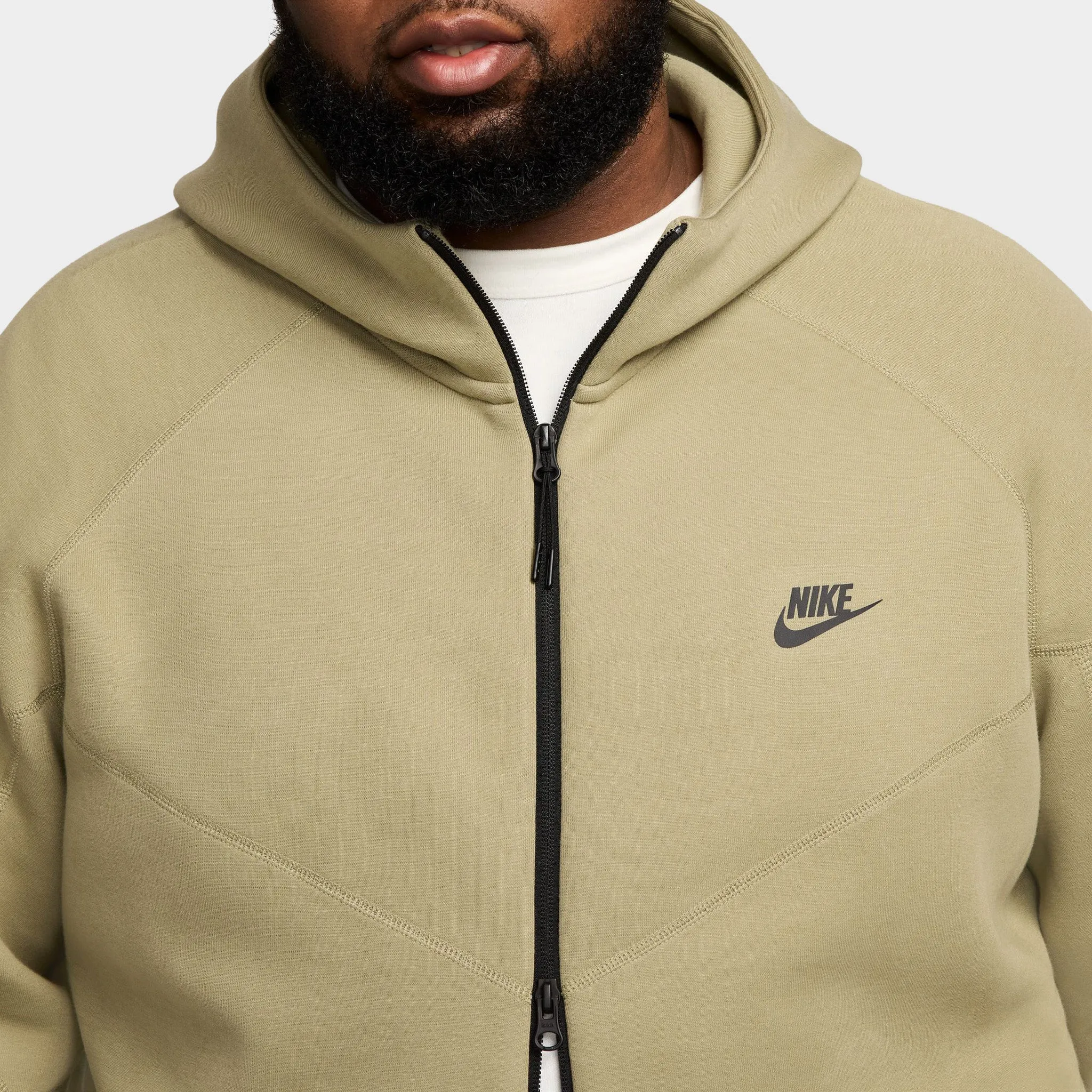 Nike Sportswear Tech Fleece Full-Zip Windrunner Hoodie / Neutral Olive sold by JD Sports product image thumbnail 5
