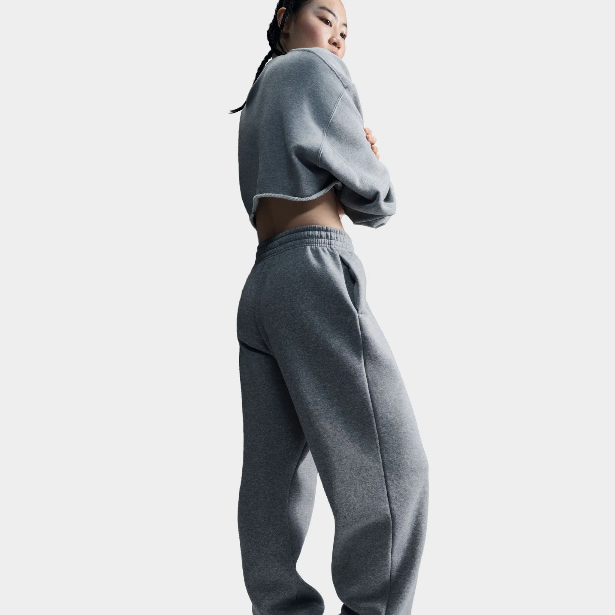 Nike Sportswear Women's Phoenix High-Waisted Oversized Sweatpants Dk Grey Heather / Sail sold by JD Sports product image thumbnail 2