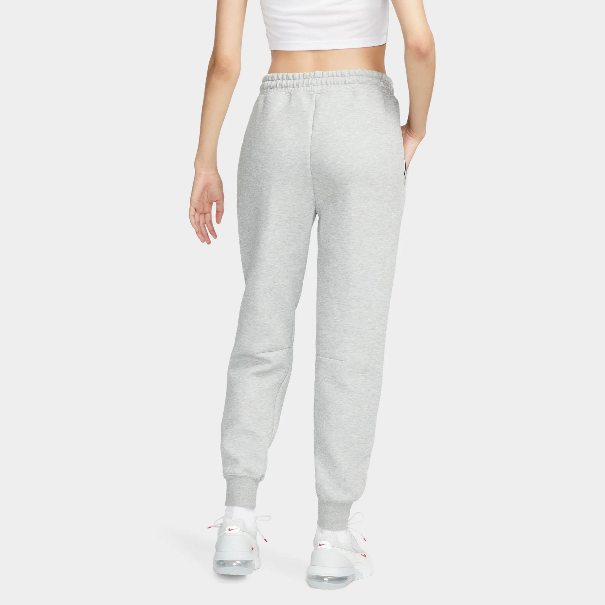 Nike Sportswear Women's Tech Fleece Mid-Rise Joggers / Dark Grey Heather / Black sold by JD Sports product image thumbnail 2